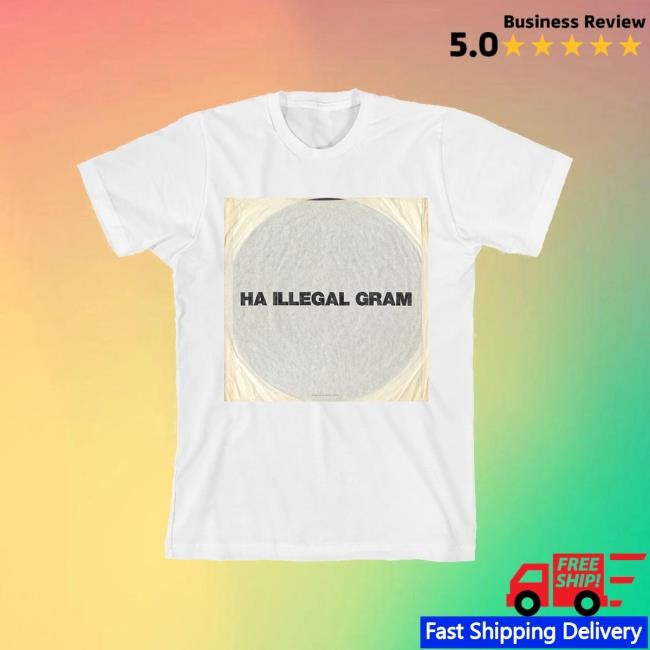 Official Liam Gallagher Merch Store Ha Illegal Gram Tee Shirt | Liam Gallagher