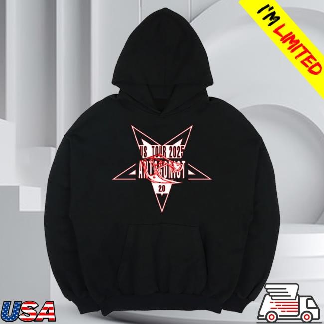 Official Playboi Carti Merch Store Antagonist Star Black & Red Hoodie