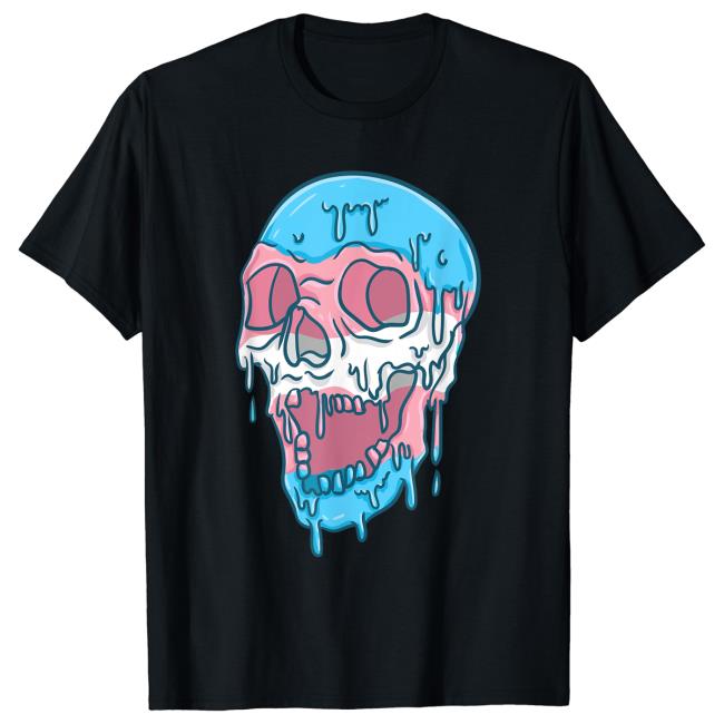Dripping Trans Pride Skull Transgender Shirt 2024