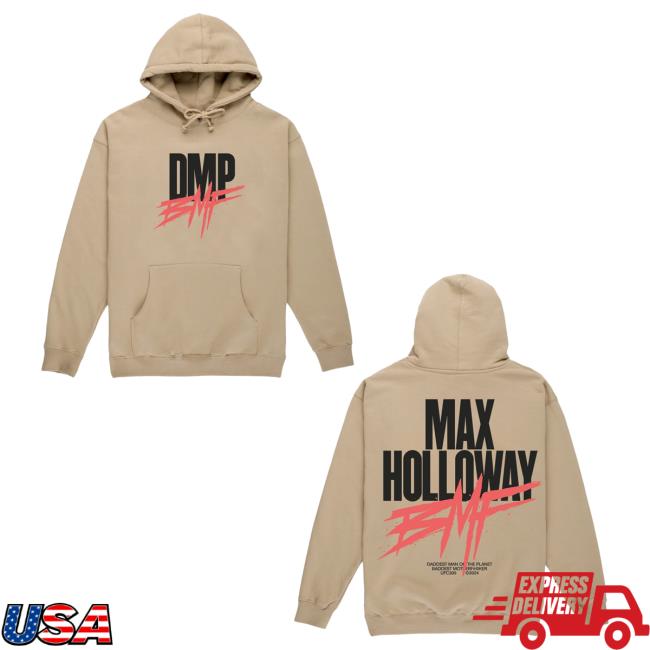 Official Max Holloway Merch Store DMP/BMF Sandstone Popover Hoodie Max Holloway Apparel Clothing Shop MaxHolloway