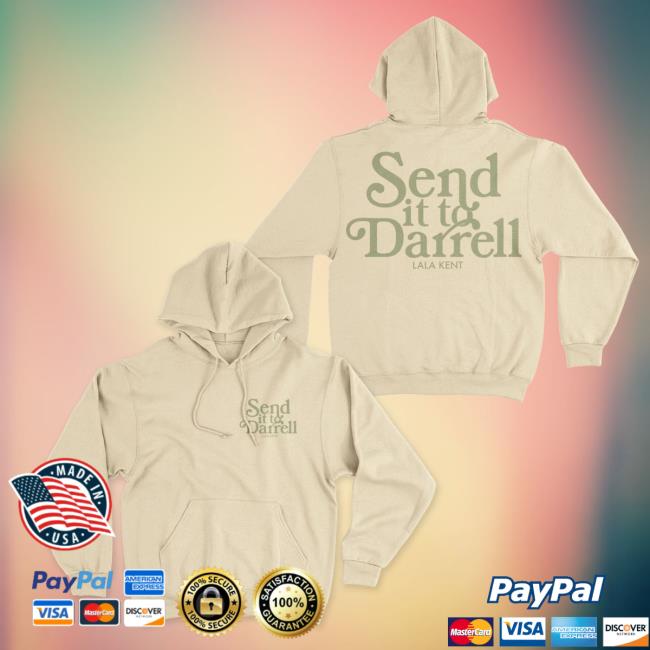 Official Send It To Darrell Merch Lala Kent Send It To Darrell Pale Yellow Popover Sweatshirt
