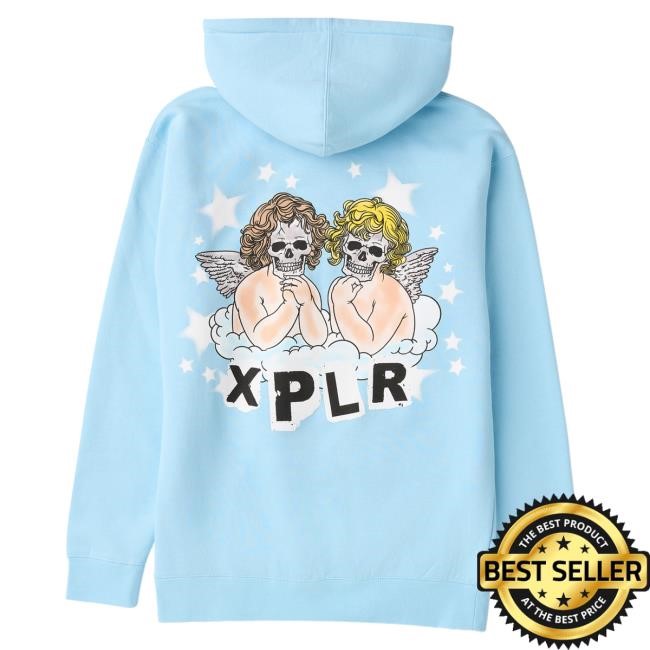 Official Sam And Colby Merch Store Angels Of Death Popover Hoodie Black Xplr Shop