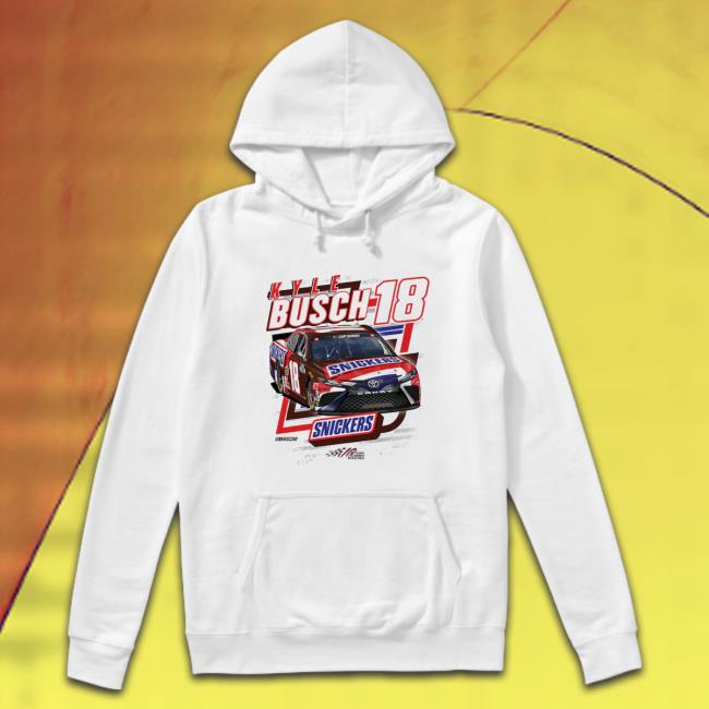 Kyle Busch Joe Gibbs Racing Team Collection White Snickerst T-Shirt
