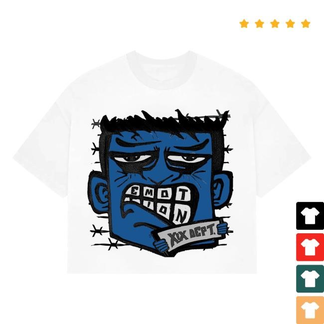 Official Blue “Monster” Cropped New Shirt