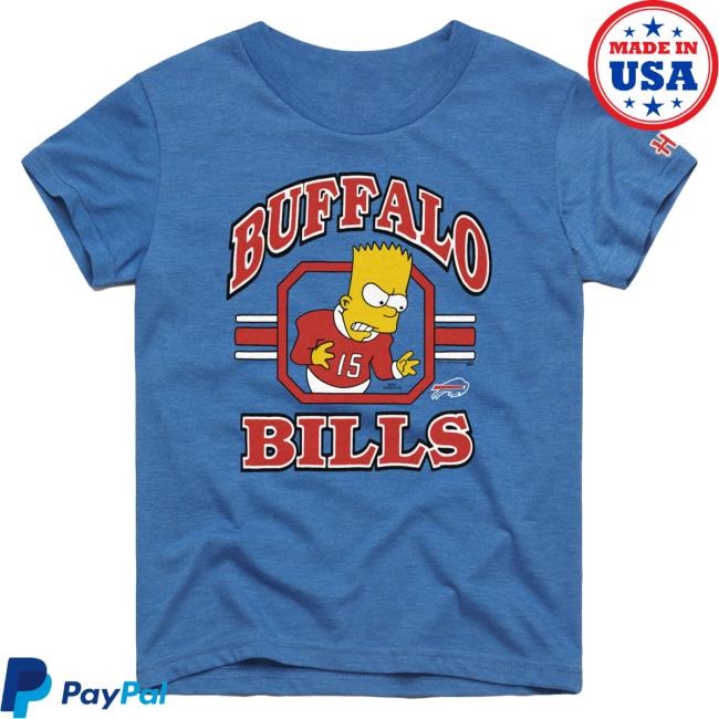 Official Buffalo Bills Homage x The Simpsons Youth Shirts - Royal