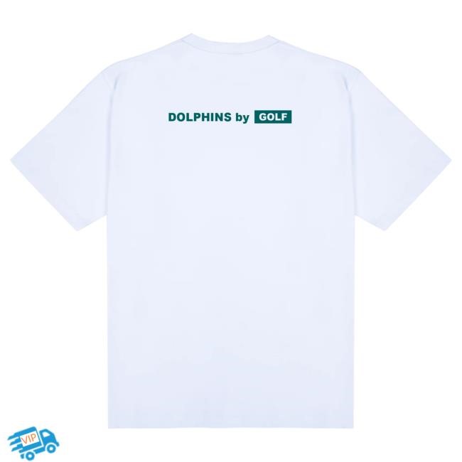 Official Golf Wang Merch Dolphins Go Fins Tee by Golf Wang x NFL