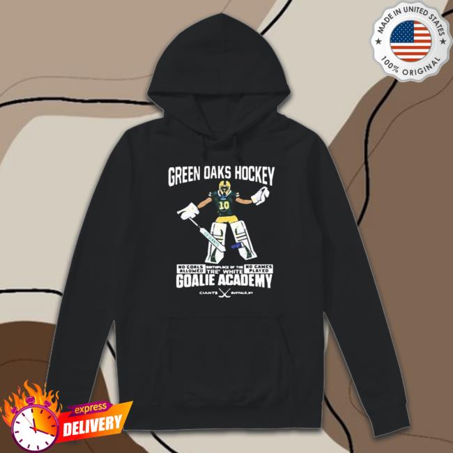Official Weekbubble Store Green Oaks Hockey Tre White Goalie Academy T- shirt