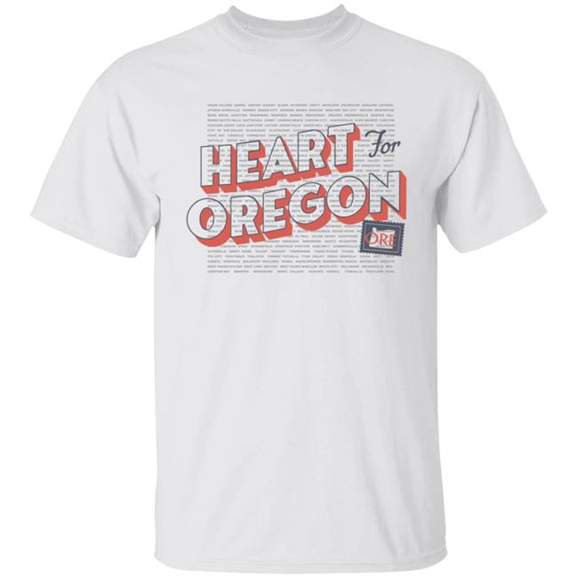 Heart For Oregon Charty Shirt Portland Gear