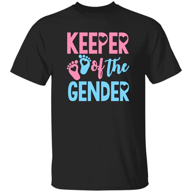 Gender Reveal Shirt Gender Reveal Keeper of the Gender Black T Shirt