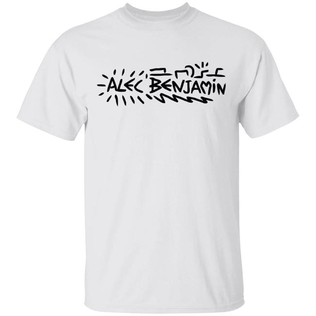 Alec Benjamin Scribble Name T Shirt Scribble Name White Shirts