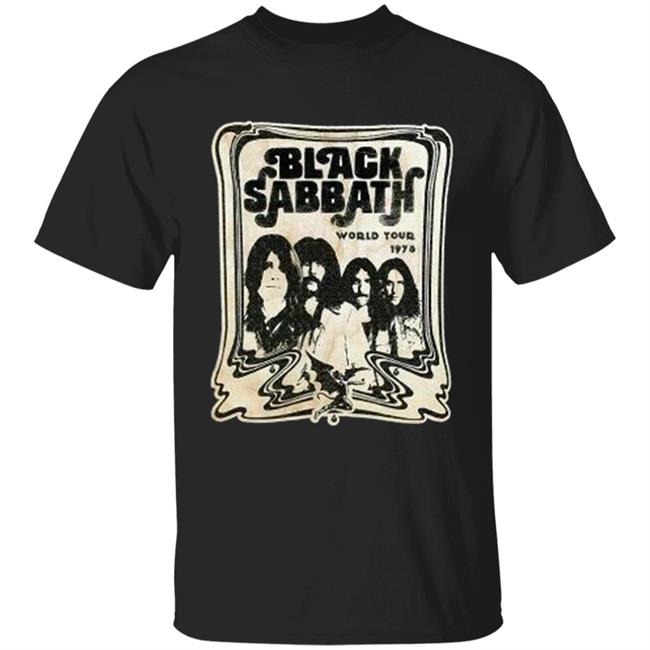 Vintage Black Sabbath Ozzy Osborne 1978 T Shirt Blakc Hoodie Sweatshirt
