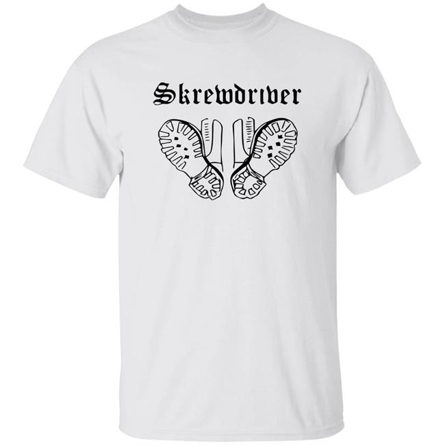Skrewdriver Shirt Skrewdriver Boots and Braces Black T Shirt