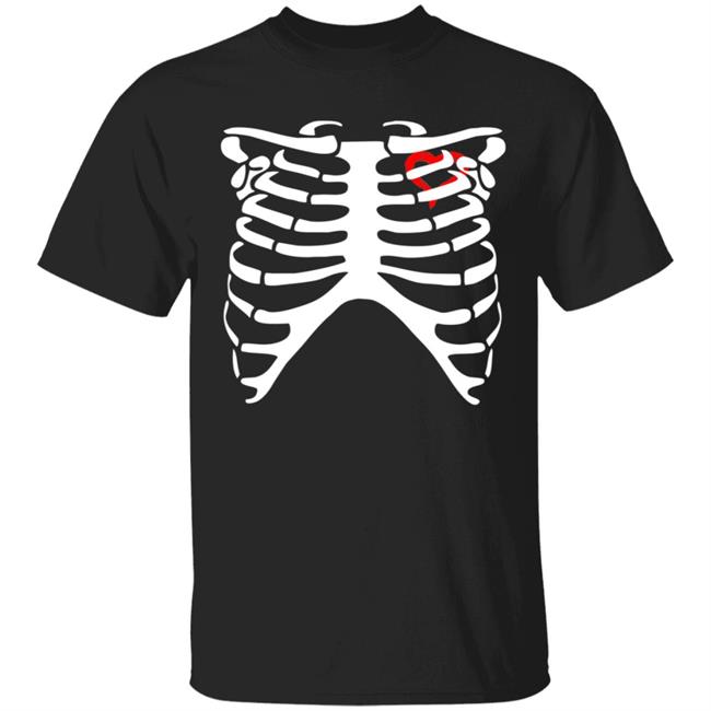 Diy Skeleton Heart T Shirt Halloween Skeleton Heart Shirt