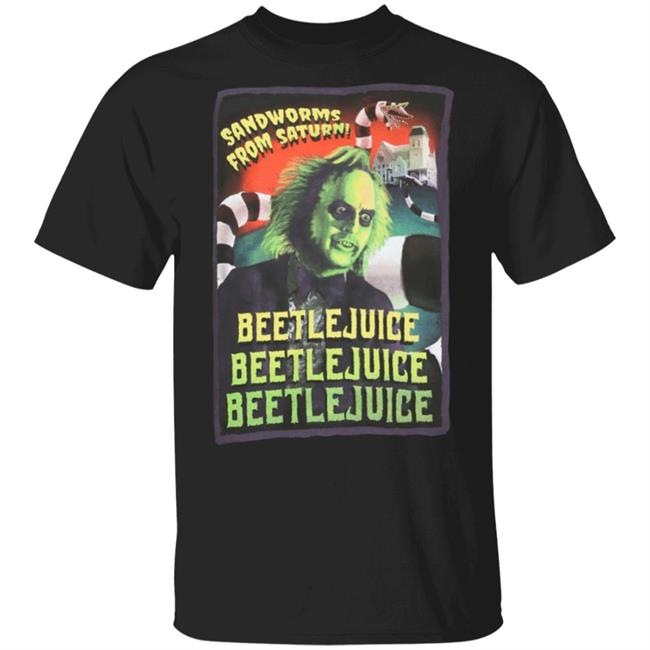 BEETLEJUICE SANDWORMS FROM SATURN Black Shirt