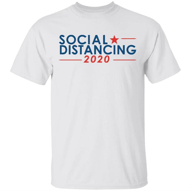 Social distancing 2020 t shirt from Carpe Happy by Jenise Spiteri white shirts