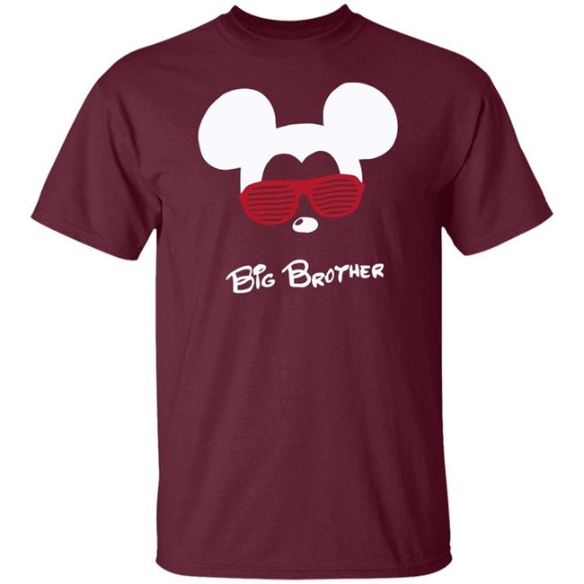 Mickey Mouse Big Brother Black T Shirt Mickey Mouse Big Brother Black T Shirt