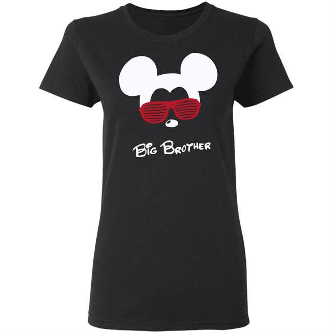Mickey Mouse Big Brother Black T Shirt Mickey Mouse Big Brother Black T Shirt