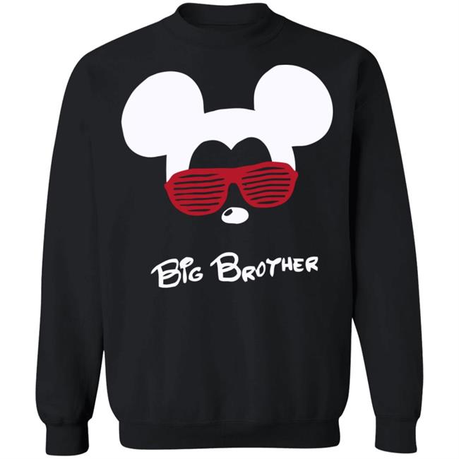 Mickey Mouse Big Brother Black T Shirt Mickey Mouse Big Brother Black T Shirt