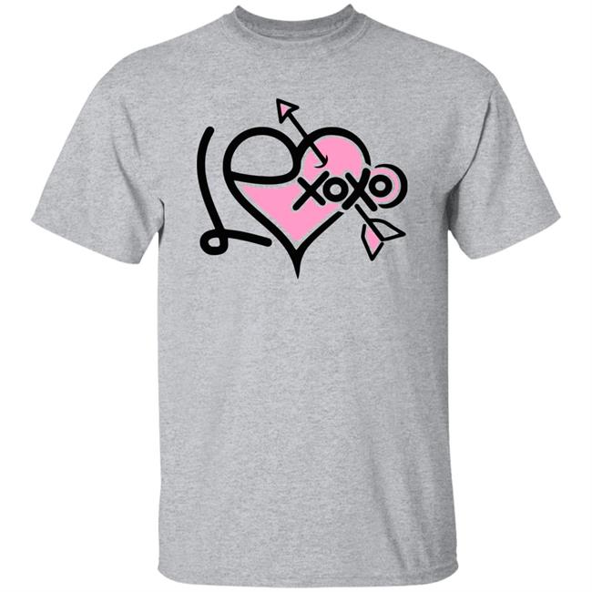 Fgteev LEXoxo Cupid's Heart Logo T Shirt LEXoxo Cupid's Heart Logo Fgteev Grey Shirts