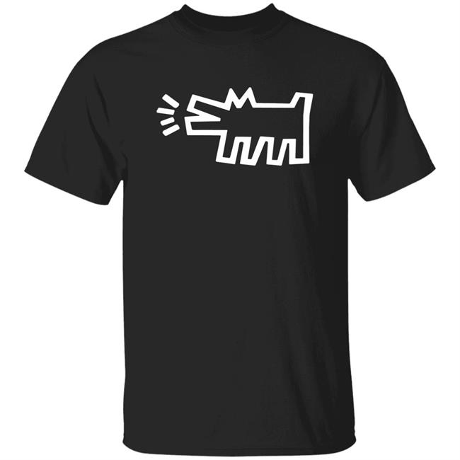 Keith Haring Pop Shop Barking Dog T Shirt Barking Dog Keith Haring Pop Shop Black Shirts
