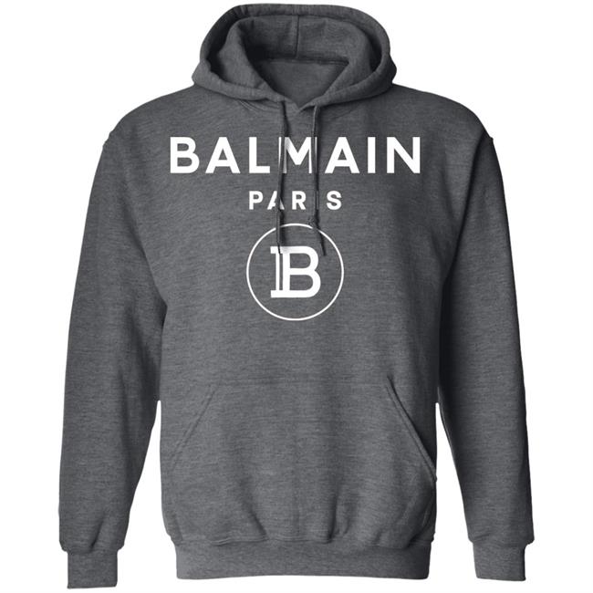 Balmain Paris Logo Shirt Black cotton T-shirt with white Balmain Paris logo Balmain Paris Logo Shirt Black cotton T-shirt with white Balmain Paris logo