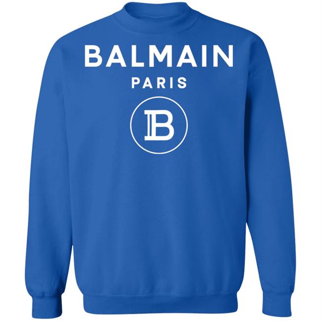 Balmain Paris Logo Shirt Black cotton T-shirt with white Balmain Paris logo Balmain Paris Logo Shirt Black cotton T-shirt with white Balmain Paris logo
