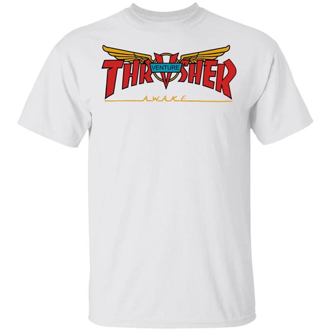 Venture Collab Thrasher Shirt Thrasher Magazine Venture Awake White Shirts