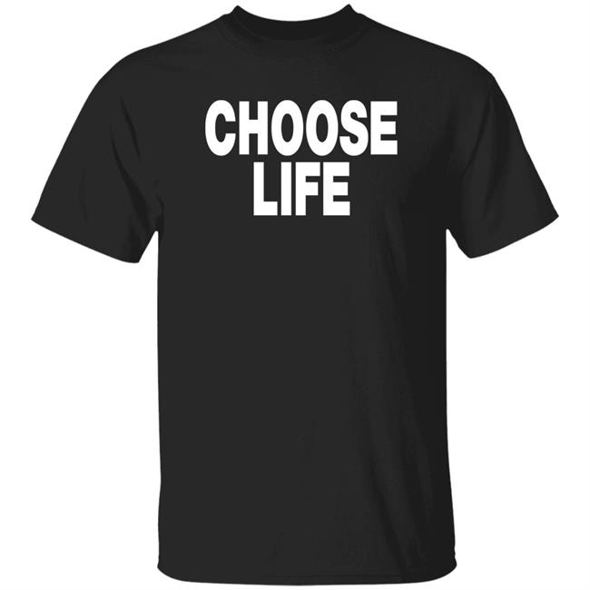 Benchmark Poorstacy Choose Life Text Shirt Poorstacy Choose Life Text Benchmark Black T Shirt