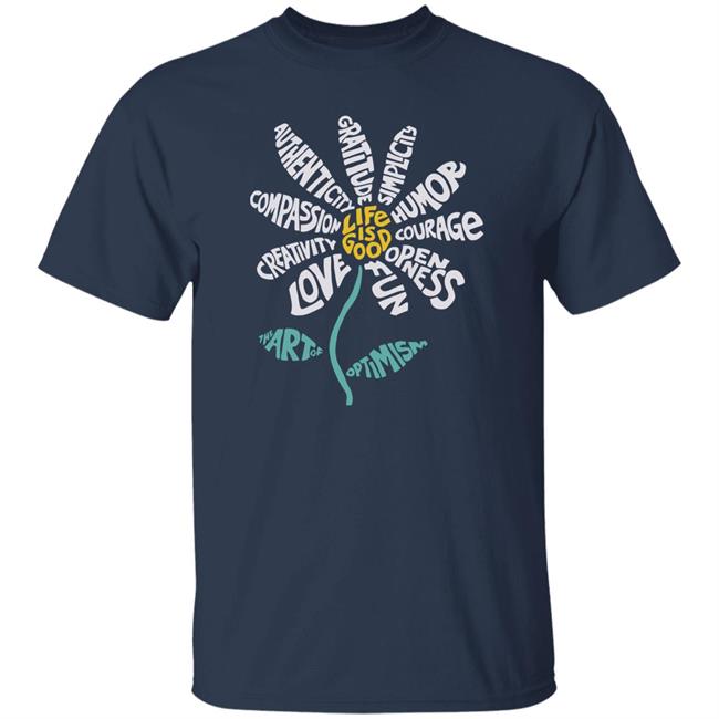 Life Is Good Superpower Daisy T Shirt Superpower Daisy Life Is Good Navy Shirts