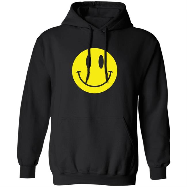 Smiley Face Hoodie Happy Face Smiley Face Black Hooded Sweatshirt