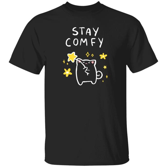 Lilypichu Merch Temmies Flowers And Stars Black T Shirt