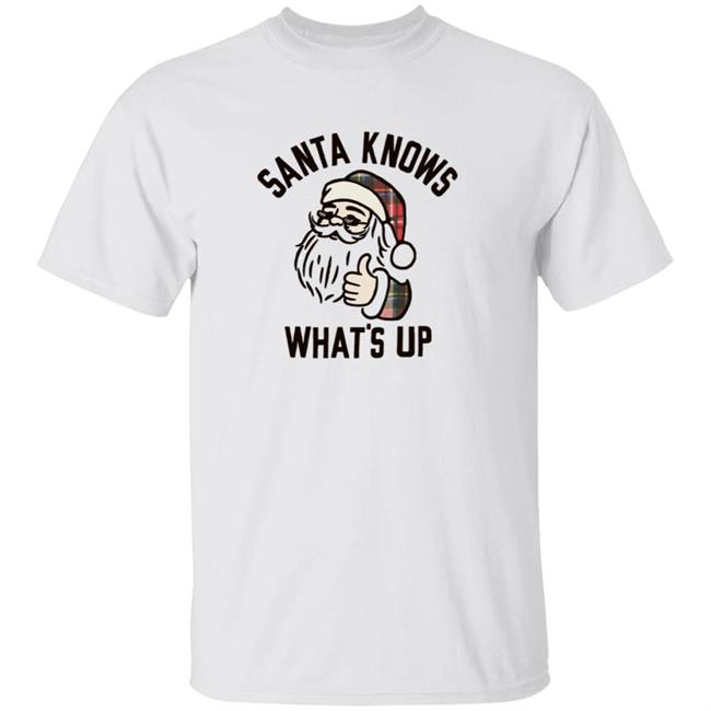 Old Navy Santa Knows Whats Up T Shirt