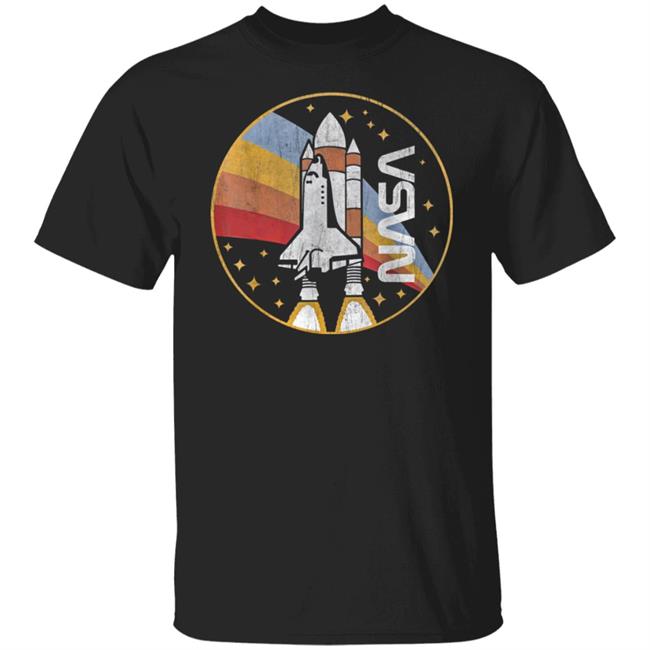 Harriet Hunt Nasa Shuttle Launch With Rainbow Shirt