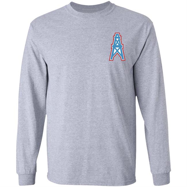 Ryan Tannehill Houston Tower Oilers Long Sleeve T Shirt Houston Oilers Logo Shirt