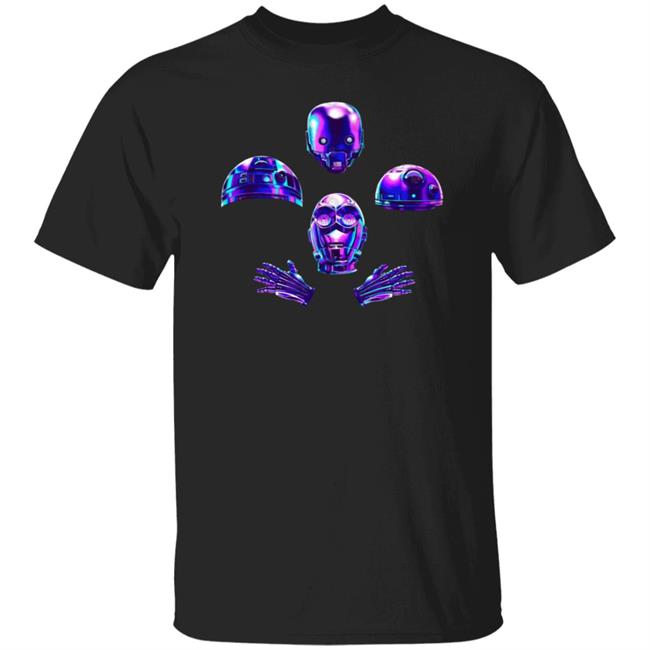 Shark Robot Bohemian Robots Tee Shirt