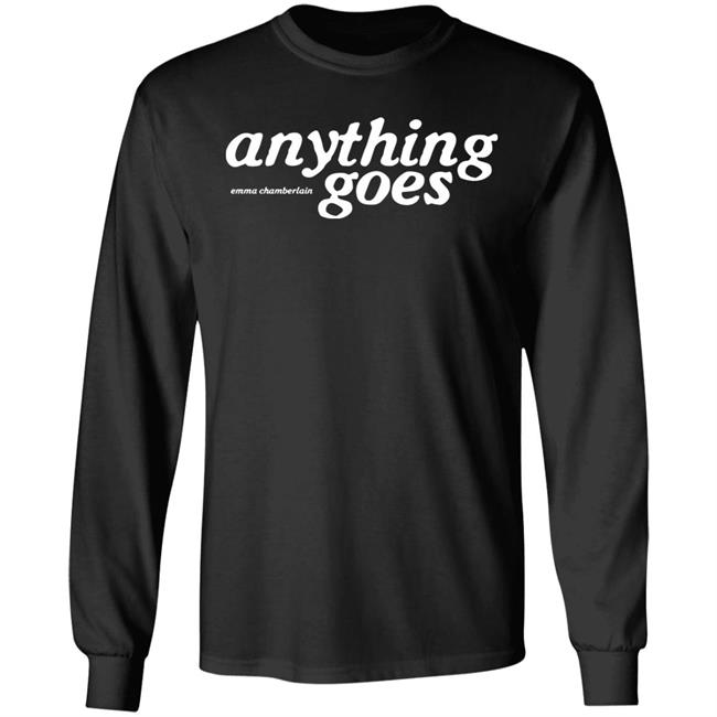 Emma Chamberlain Merch Anything Goes Crewneck Sweatshirt Emma Chamberlain Merch Anything Goes Crewneck Sweatshirt
