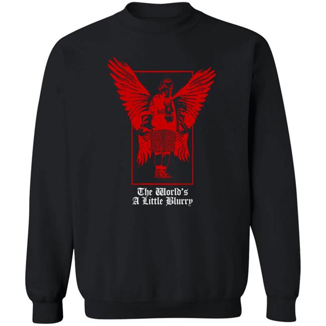 Billie Angel Hooded Sweatshirt Billie Eilish Merch The Worlds A Little Blurry