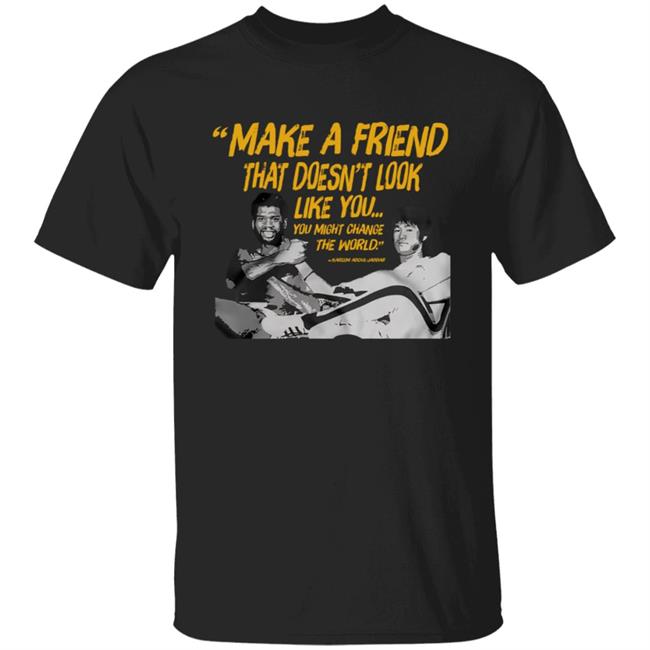 Limited Edition Bruce Lee Friends Tee Kareem Abdul Jabbar Bruce Lee Make A Friend T Shirt Make a Friend That Doesn't Look Like You...