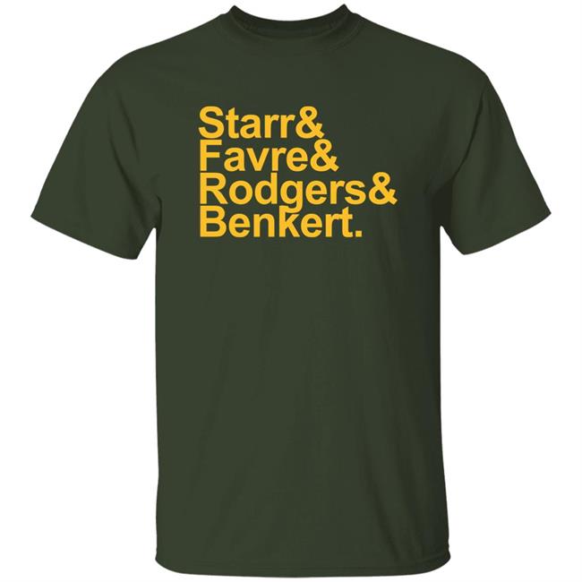 Campeche Collective Merch Starr Favre Rodgers Benkert Shirt Legendary Green Bay Quarterbacks T-Shirt