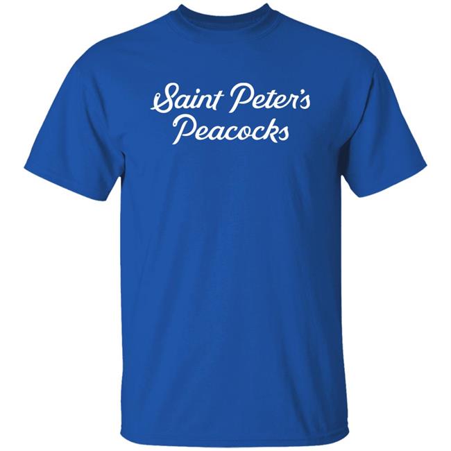 Homefield Apparel Merch Saint Peter's Peacocks Shirt Basketball Script Tee