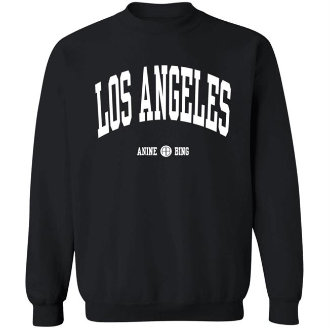 Anine Bing Los Angeles Crewneck Sweatshirt Black