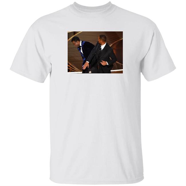 Will Smith Slaps Chris Rock T Shirt On Oscars Stage After Joke About Jada Pinkett Smith