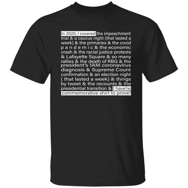 Jim Acosta IIn 2020 I Covered The Impeachment Trial & A Caucus Night Shirt I Have’re Commemorative Shirt To Prove!