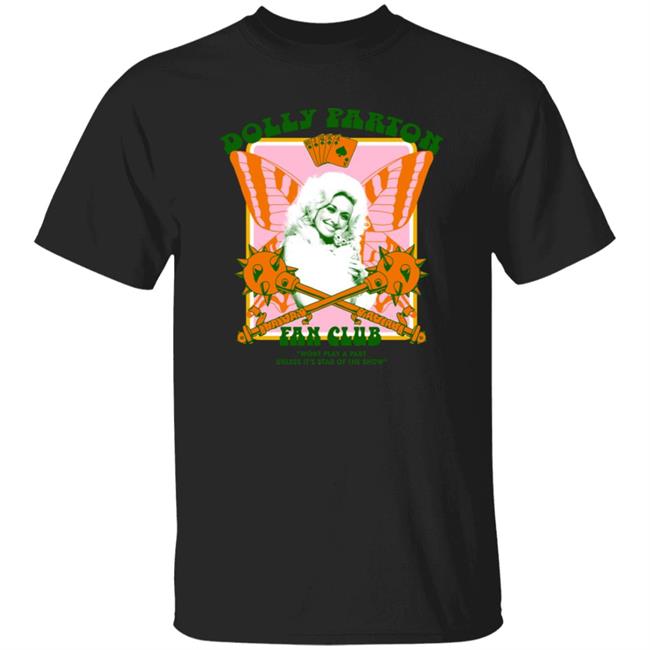 Yowcho Merch Dolly Parton Fan Club Tee Shirt Jimmy Knives Black