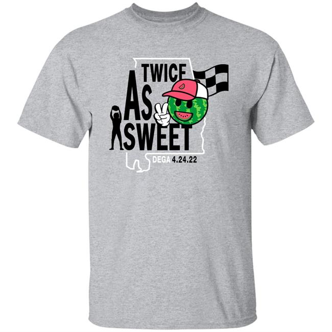 Twice As Sweet Ross Chastain Dega Win T Shirt Melon Man Brand Merch