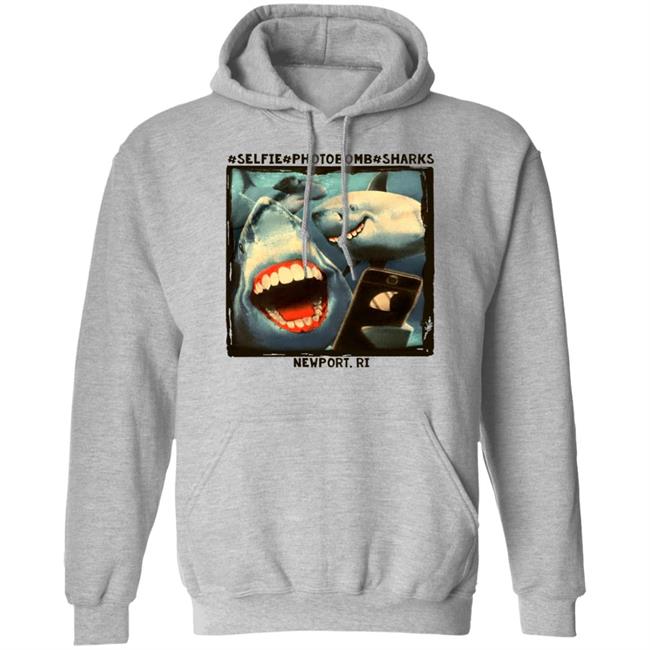 Myownnovember Selfie Photobomb Sharks Newport Shirt