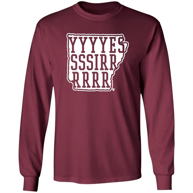 Breakingt Merch Yessir Ark Shirt Hit That Line AR Coach Sam Pittman