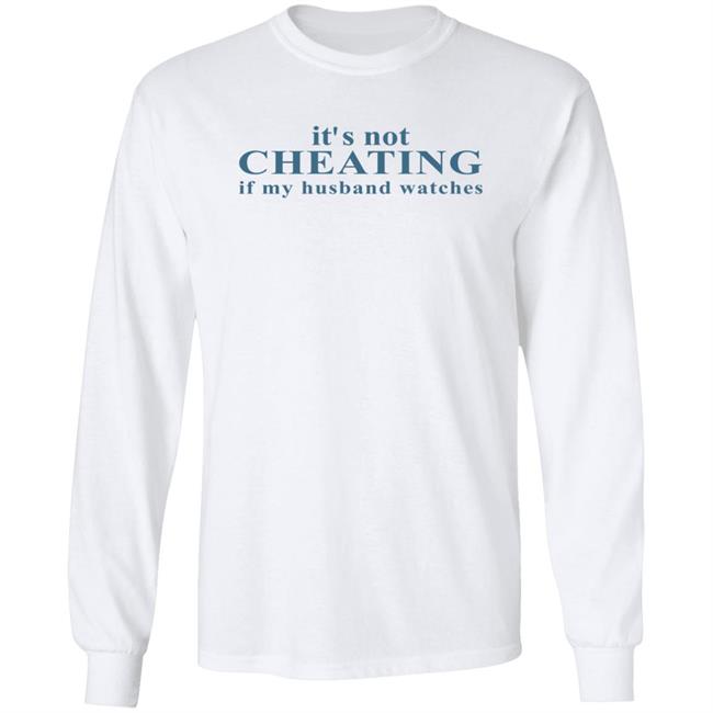 Shirts With Threatening Auras It's Not Cheating If My Husband Watches Shirt Zazzle Merch