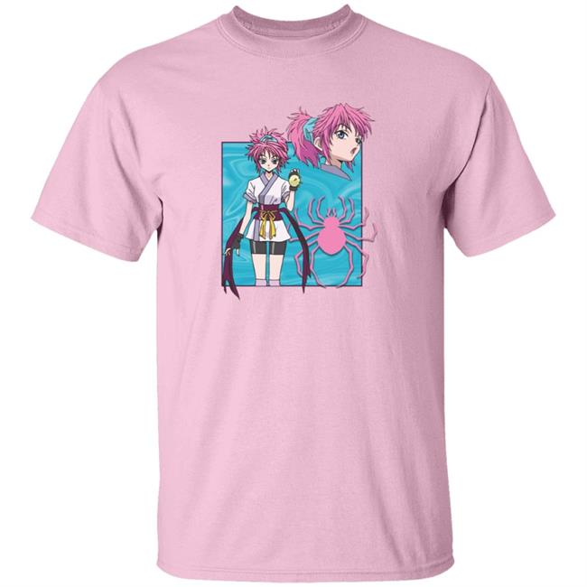 Hunter X Hunter Merch Hunter X Hunter Machi Komacine Pink Tee Shirt