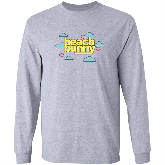 Beach Bunny Merch Cloud Text Tee Shirt